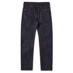 Vintage Heavy Denim Buttons Closure Straight Leg Trouser