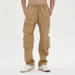 2 Pcs Vintage Washed Velcro Cuff Cargo Pant for Men