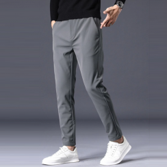 3 Pcs Stretchy Mens Formal Casual Elastic Waist Dress Pants